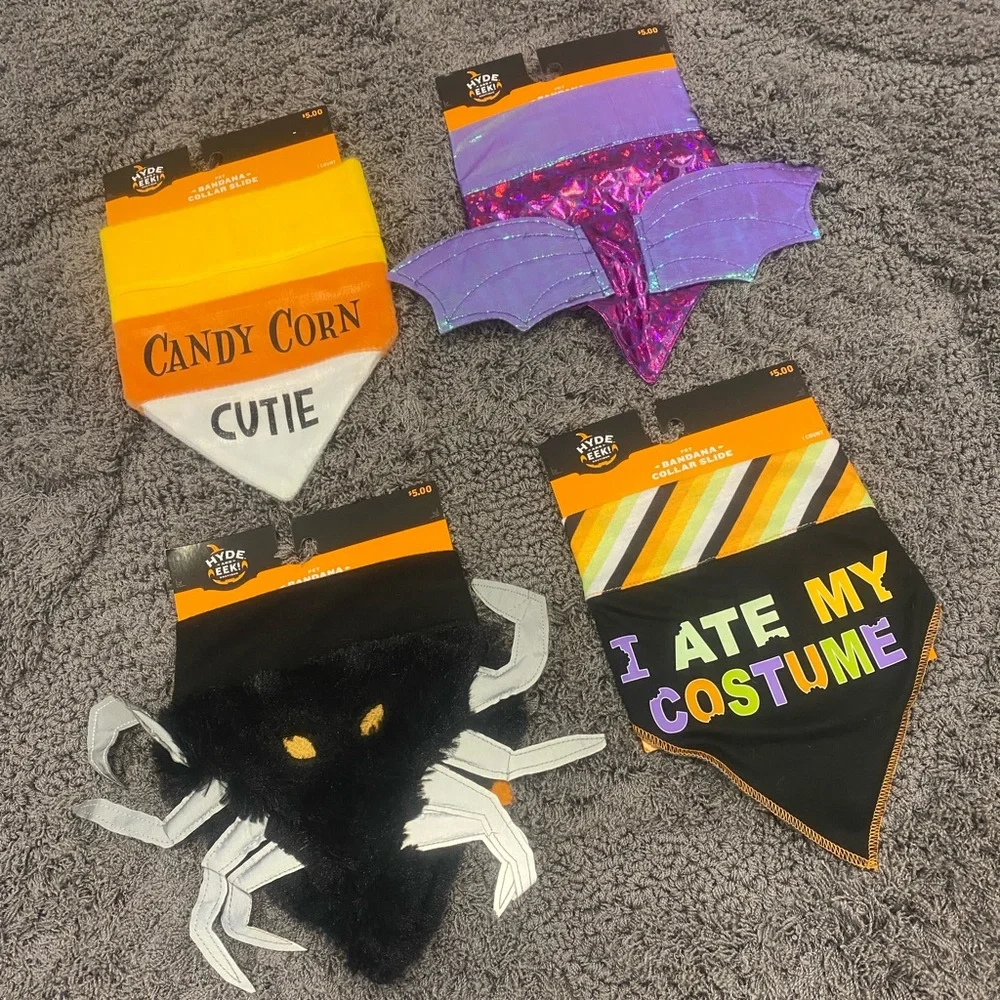 Halloween Pet Bandanas Collar Slide-Set of 4